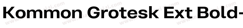 Kommon Grotesk Ext Bold字体转换